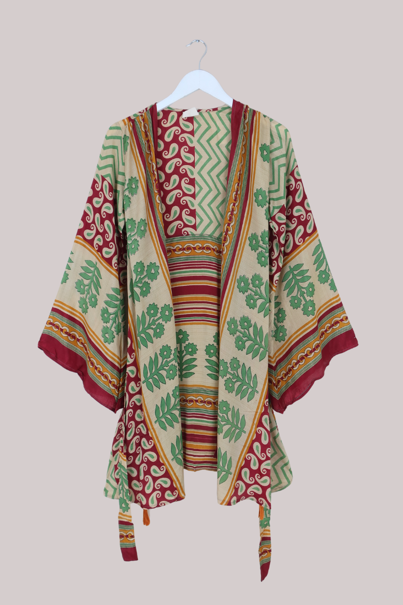 Karina Vintage Sari Jacket - Prospector's Paisley Floral - Size XS