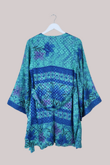 Karina Vintage Sari Jacket - Flowers of the Lake - Size M/L