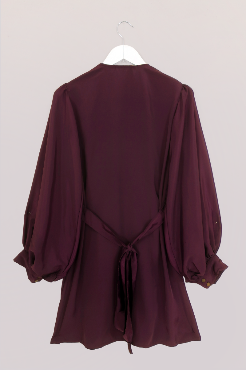 Khroma Lola Mini Dress in Emperor Purple by All About Audrey