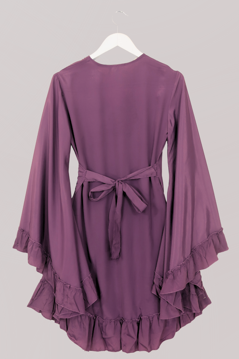 Khroma Venus Mini Wrap Dress in Lavender Purple by all about audrey
