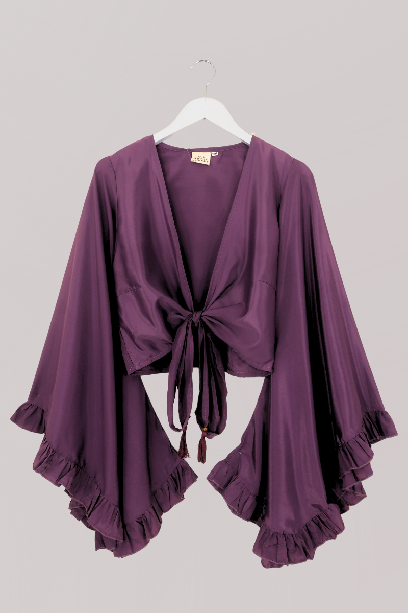 Khroma Venus Wrap Top in Lavender Purple by all about audrey