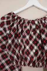 Kitty Reclaimed Crop Top in Kilt Tartan - Free Size S