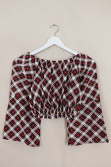Kitty Reclaimed Crop Top in Kilt Tartan - Free Size S