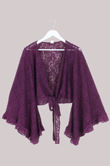 Venus Wrap Top in Witches Purple Lace