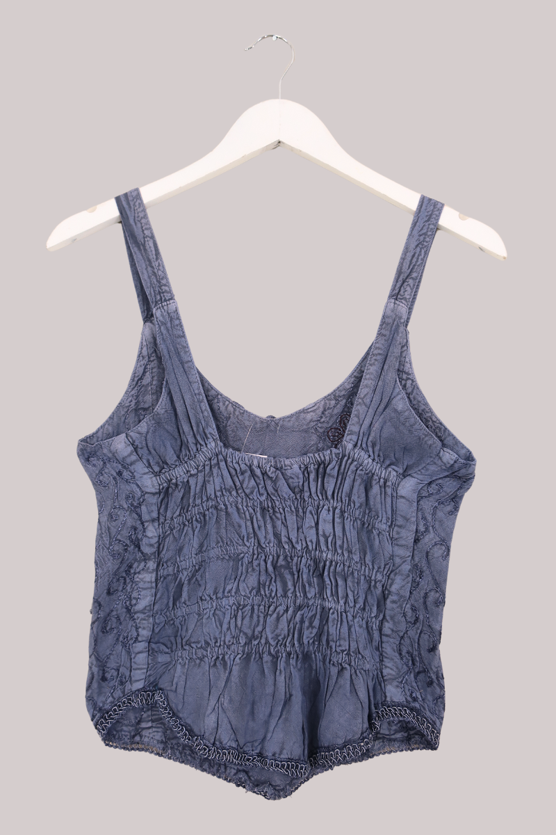 Embroidered Corset Top in Lilac Haze - Free Size