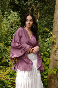 Khroma Venus Wrap Top in Lavender Purple
