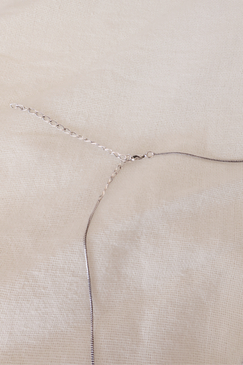 Lemon Topaz Stone Silver Plated Necklace