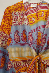 Lola Wrap Top - Amber Earth Tone Paisley - Size M/L by All About Audrey