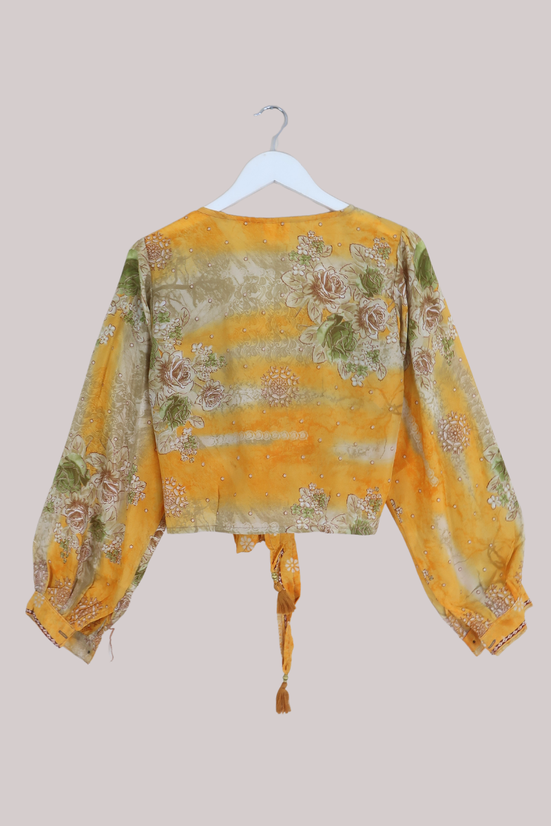 Lola Wrap Top in Buttercup Meadow - Size M
