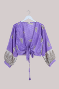 Lola Wrap Top in French Lavender - Size L