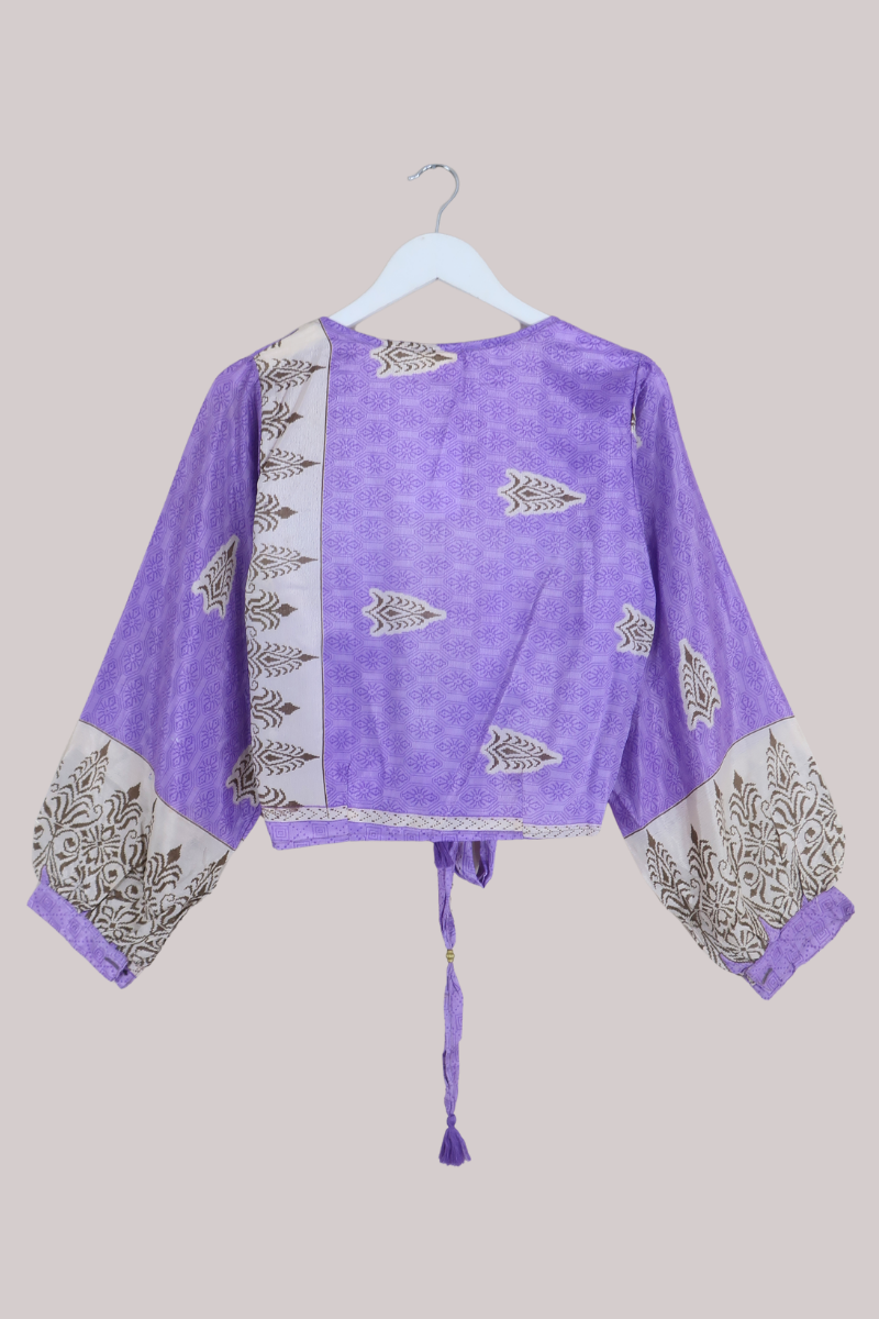 Lola Wrap Top in French Lavender - Size L