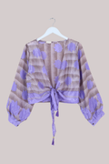Lola Wrap Top in Lavender Lotus - Size M