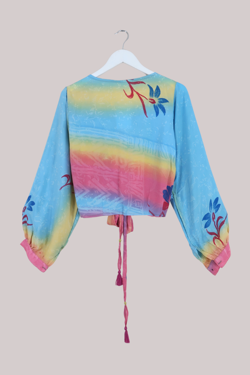 Lola Wrap Top in Malibu Sunrise - Size XL