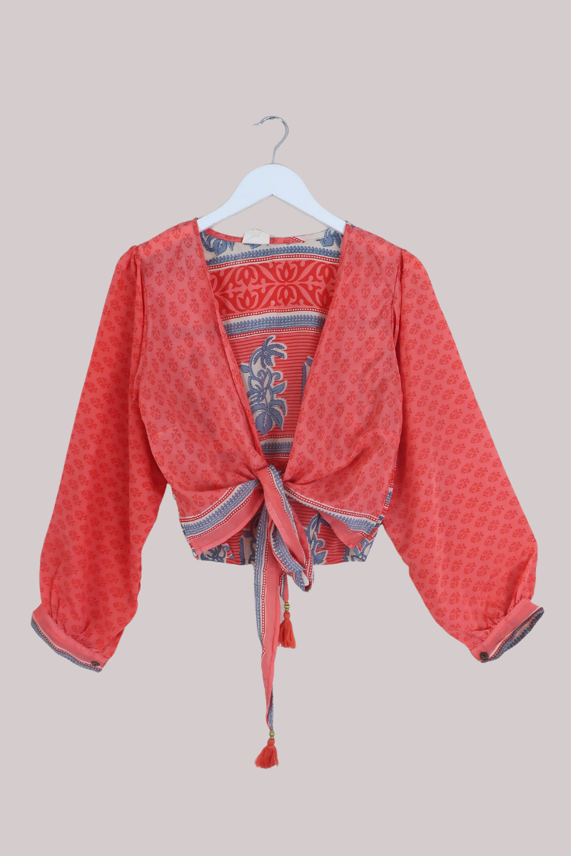 Lola Wrap Top in Rose Petal - Size M