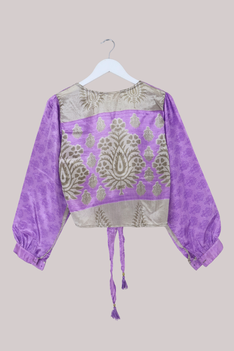 Lola Wrap Top in Shining Lavender - Size M