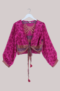 Lola Wrap Top in Sweet Mulberry - Size XL