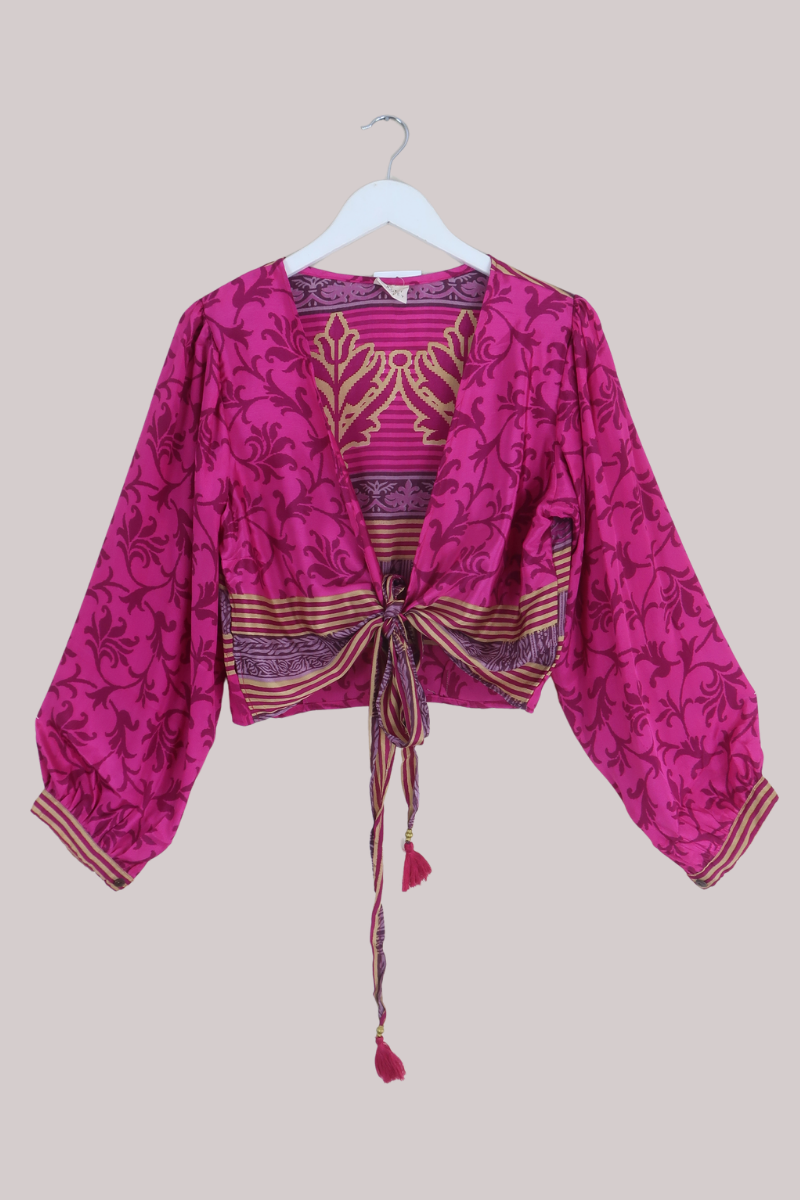 Lola Wrap Top in Sweet Mulberry - Size XL