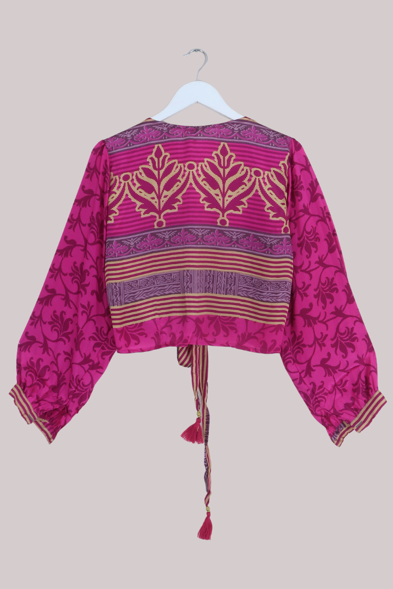 Lola Wrap Top in Sweet Mulberry - Size XL