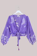 Lola Wrap Top in Wisteria Paisley - Size L