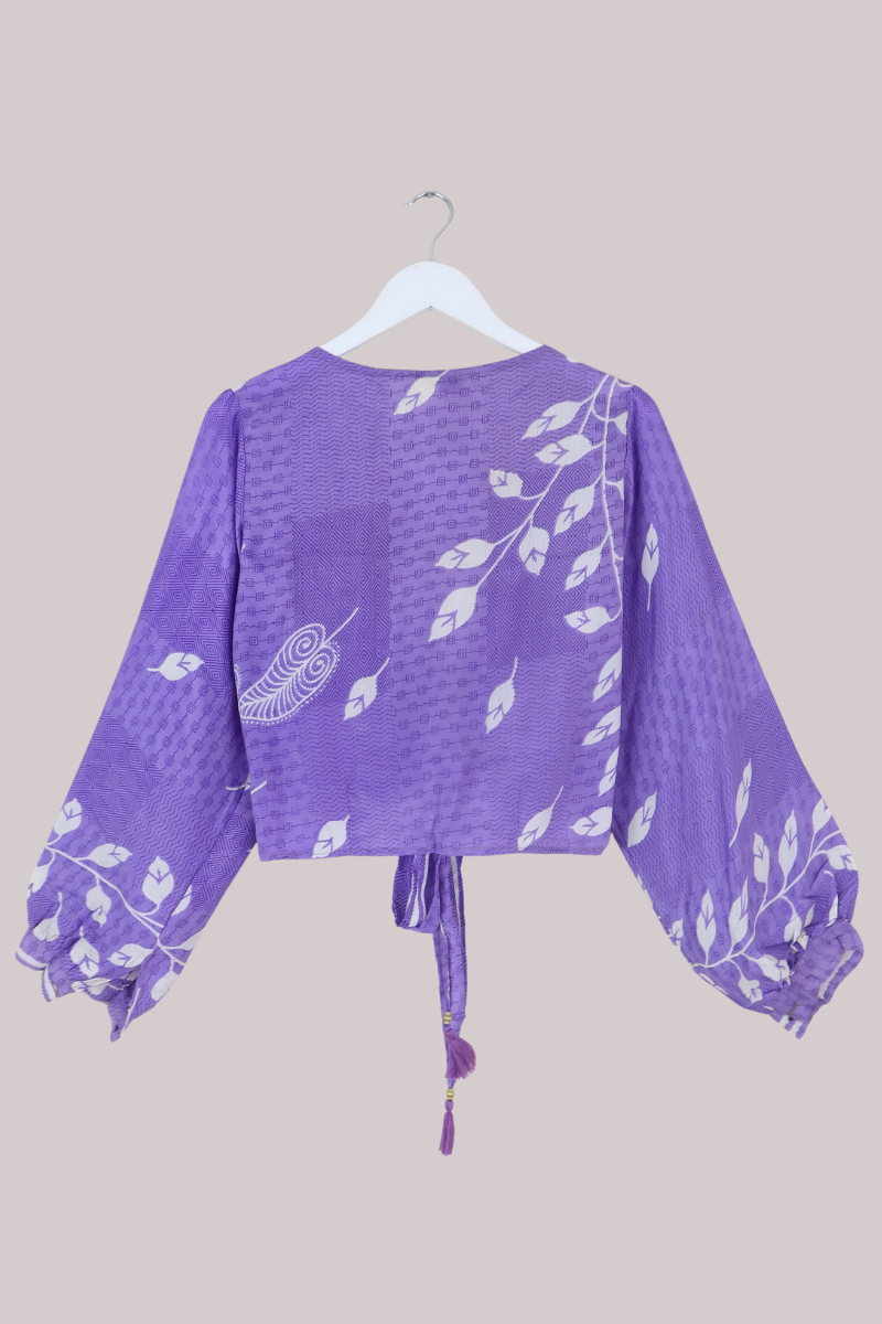 Lola Wrap Top in Wisteria Paisley - Size L