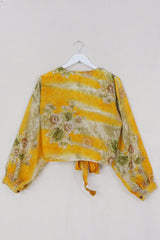 Lola Wrap Top - Golden Rose Bouquet - Size M/L by All About Audrey