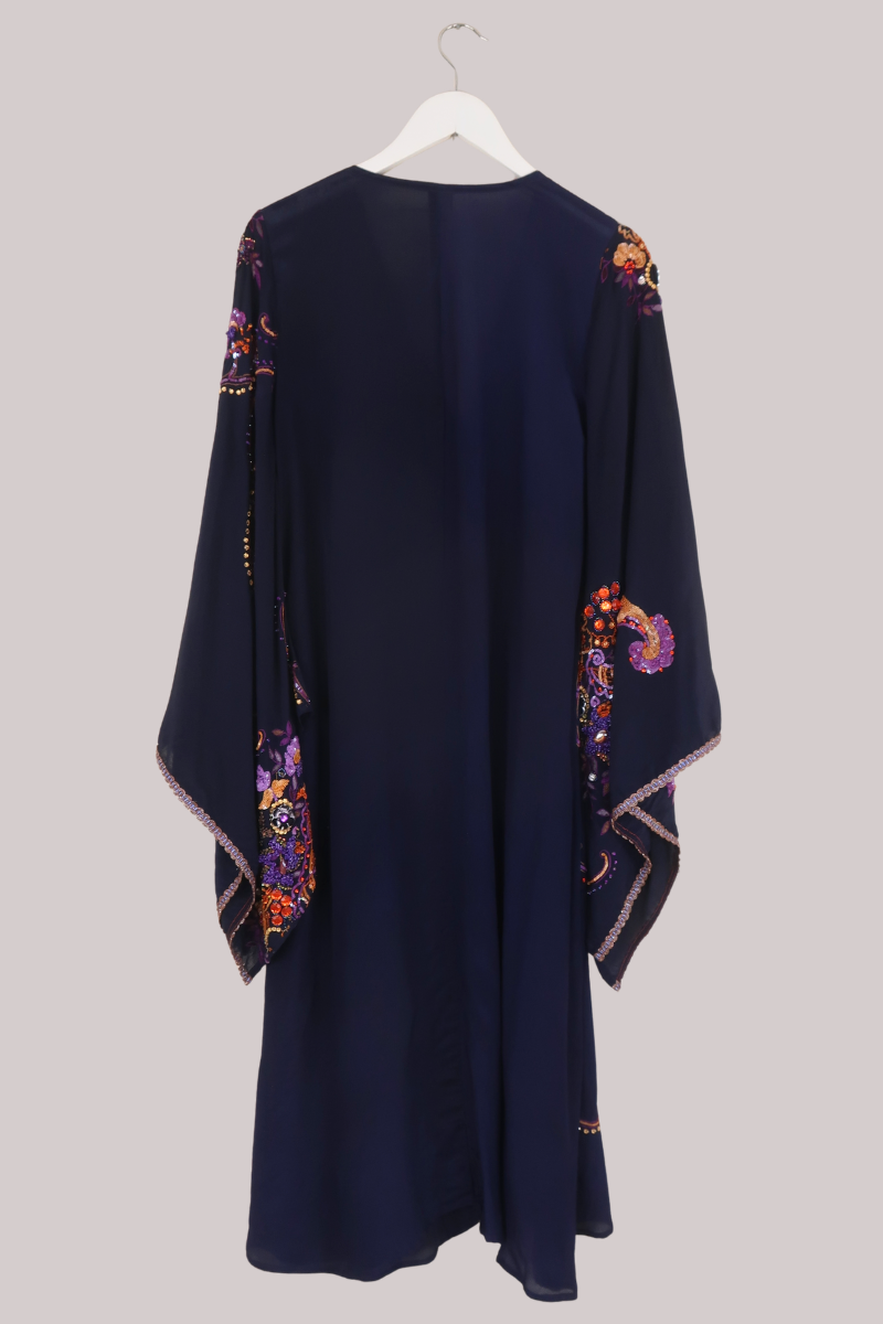 Cassidy Vintage Sheer Beaded Sari Gown in Bejeweled Festival Eve