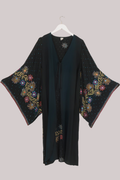Cassidy Vintage Sheer Beaded Sari Gown in Dazzling Bouquet