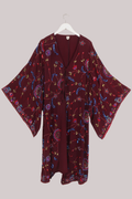 Cassidy Vintage Sheer Beaded Sari Gown in Firework Night Florals
