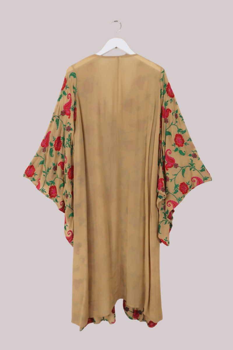 Cassidy Vintage Sheer Beaded Sari Gown in Paisley On The Vine