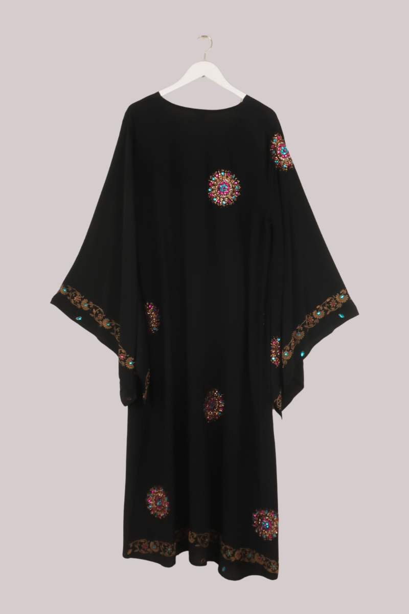 Cassidy Vintage Sheer Beaded Sari Gown in Sky Full Of Fireworks