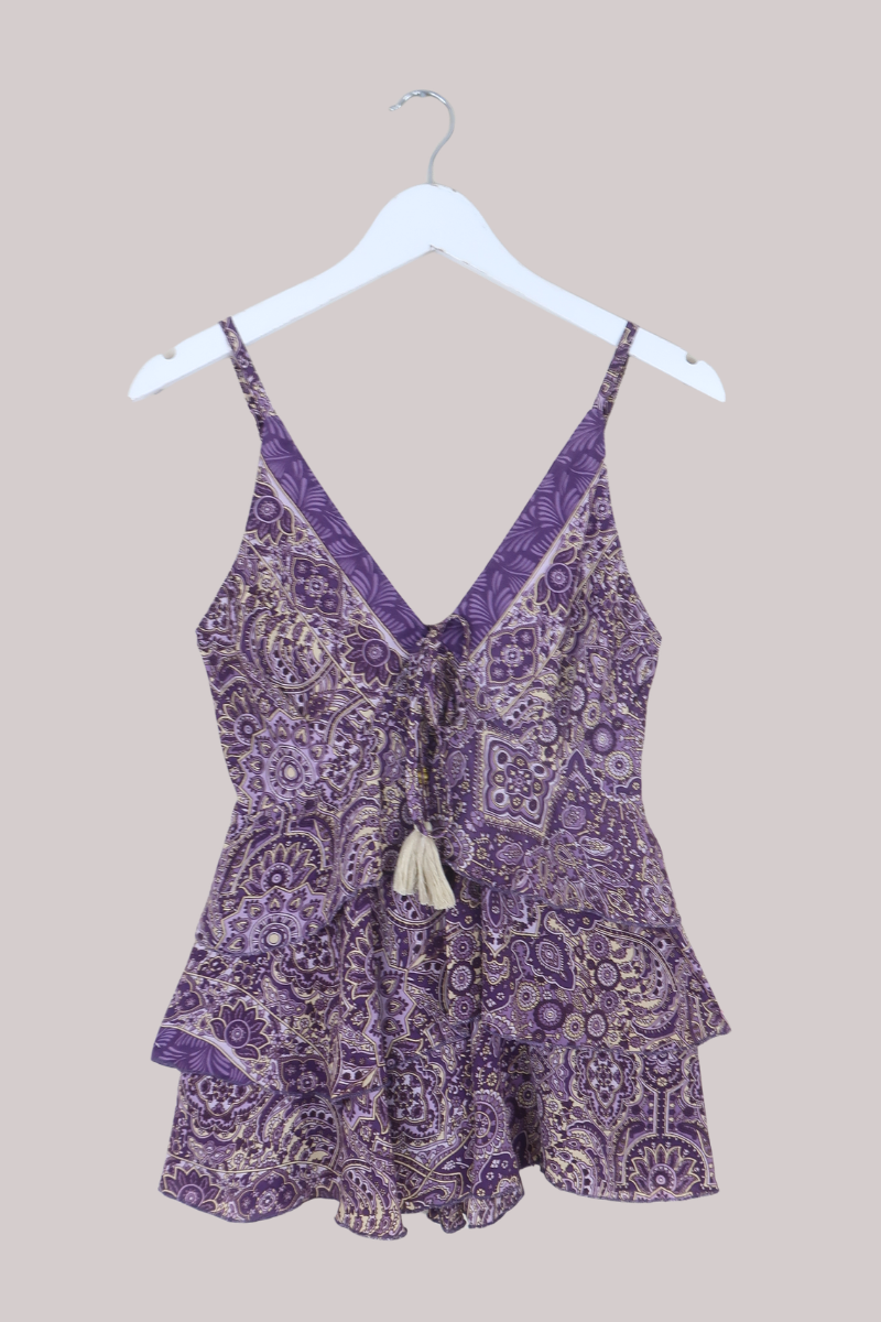 Celeste Babydoll Cami Top in Joplin Purple Mandala