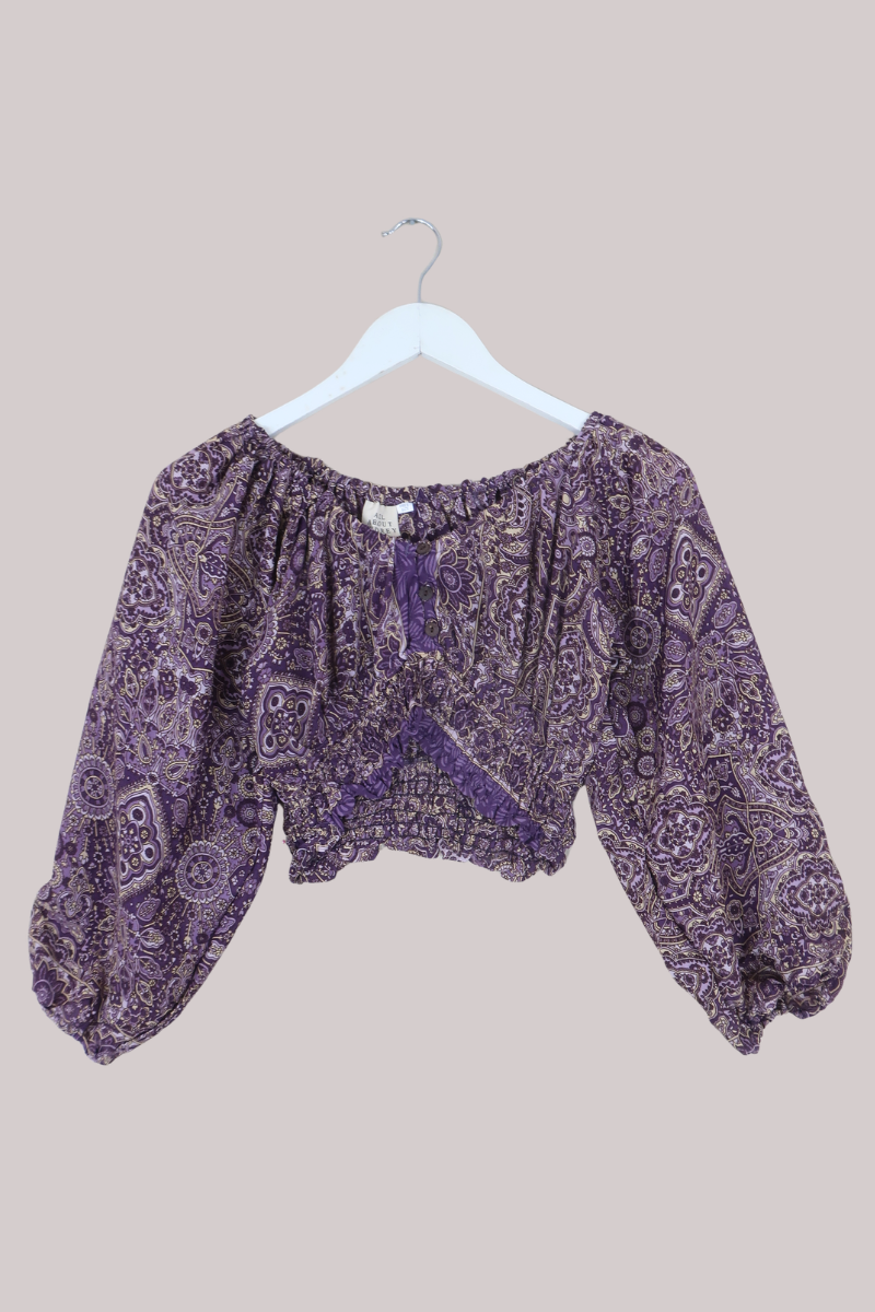 Libra Crop Top in Joplin Purple Mandala