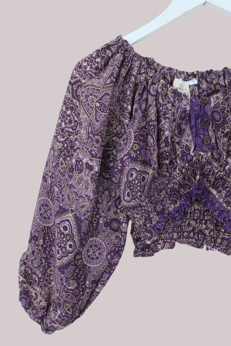 Libra Crop Top in Joplin Purple Mandala