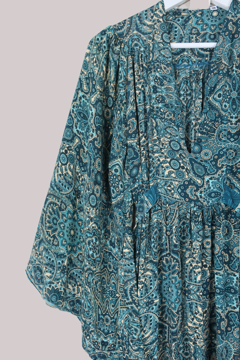 Stevie Maxi Dress in Simone Blue Mandala