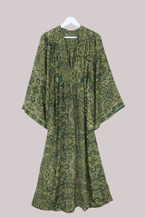 Stevie Maxi Dress in Coltrane Green Mandala