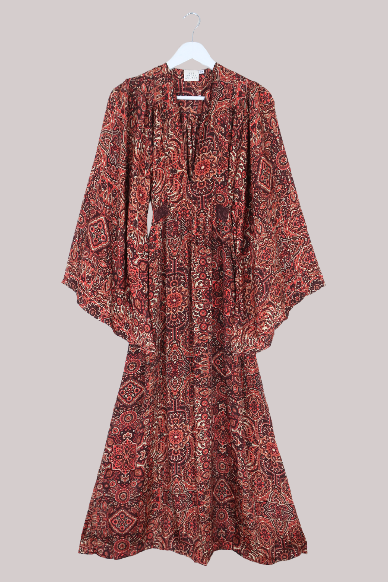 Stevie Maxi Dress in Bowie Red Mandala