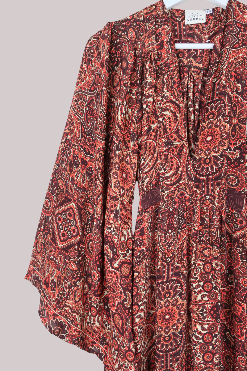 Stevie Maxi Dress in Bowie Red Mandala