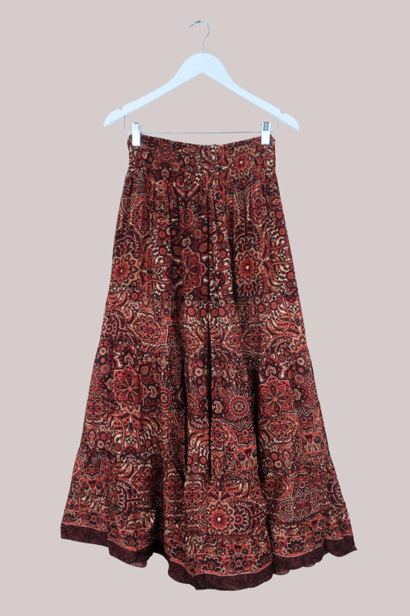 Maisie Maxi Skirt in Bowie Red Mandala