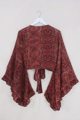 Venus Wrap Top in Bowie Red Mandala by all about audrey