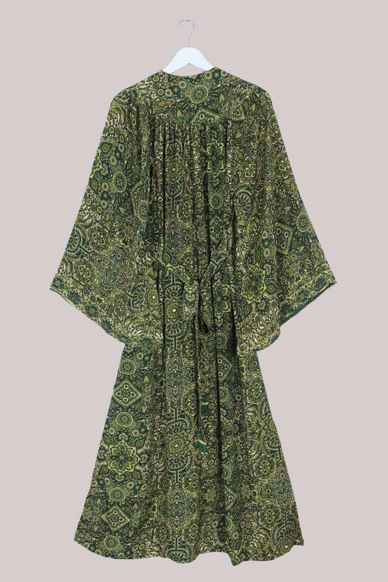 Stevie Maxi Dress in Coltrane Green Mandala