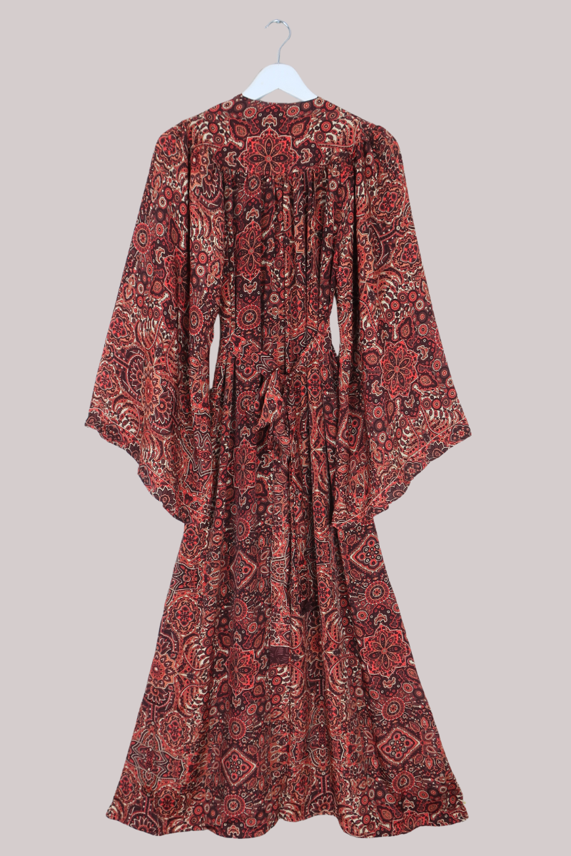 Stevie Maxi Dress in Bowie Red Mandala