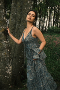 Celeste Babydoll Cami Top in Simone Blue Mandala