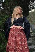 Khroma Venus Wrap Top in Opera Black Ice Velvet