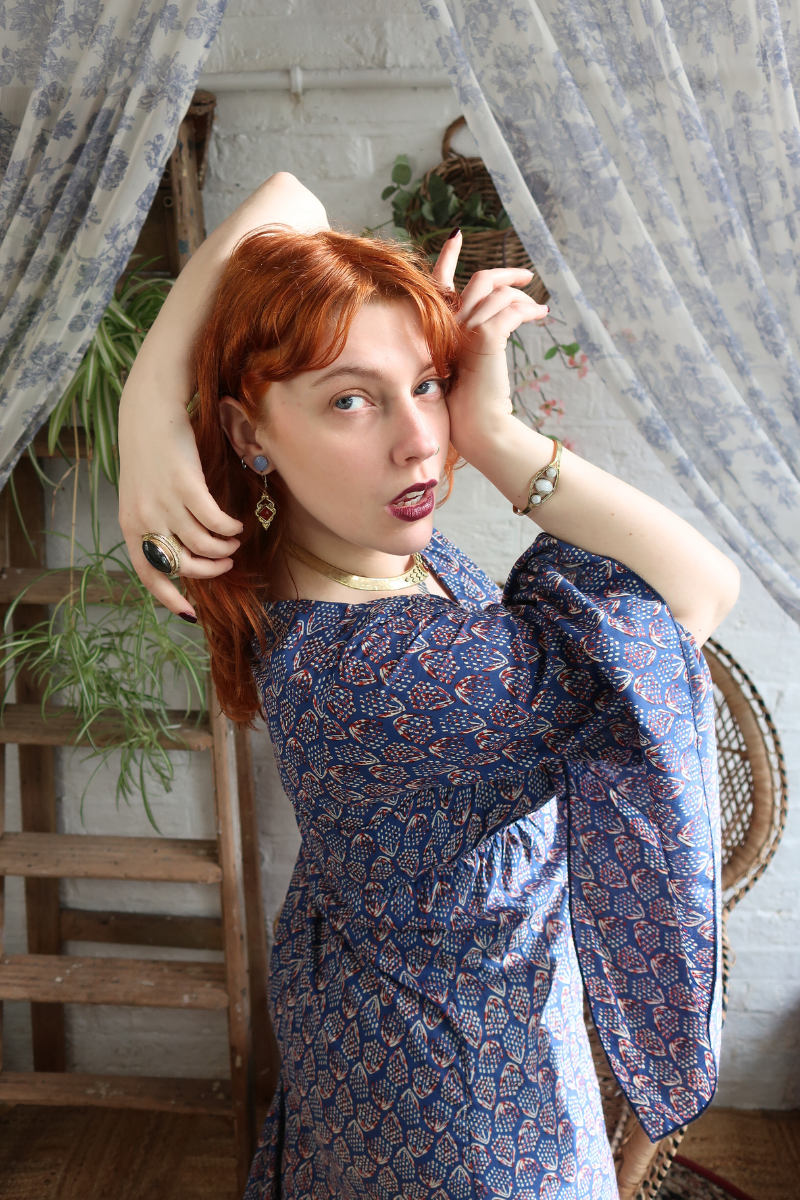 Vanessa Maxi Dress in Cobalt Hyacinth
