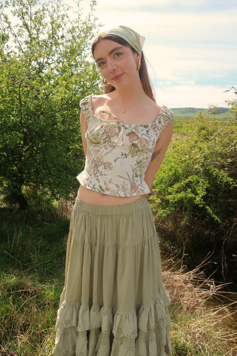 Vintage Lace Scarf in Lily Of The Valley