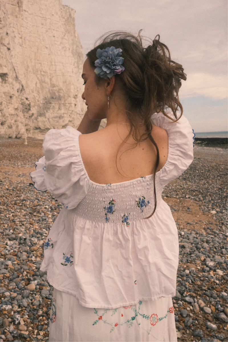 Hazy Sky Flower Barrette