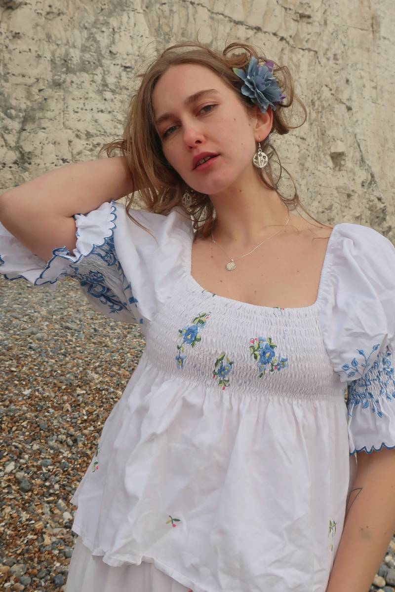 Hazy Sky Flower Barrette