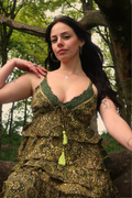 Celeste Babydoll Cami Top in Coltrane Green Mandala