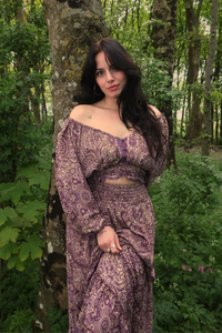 Libra Crop Top in Joplin Purple Mandala