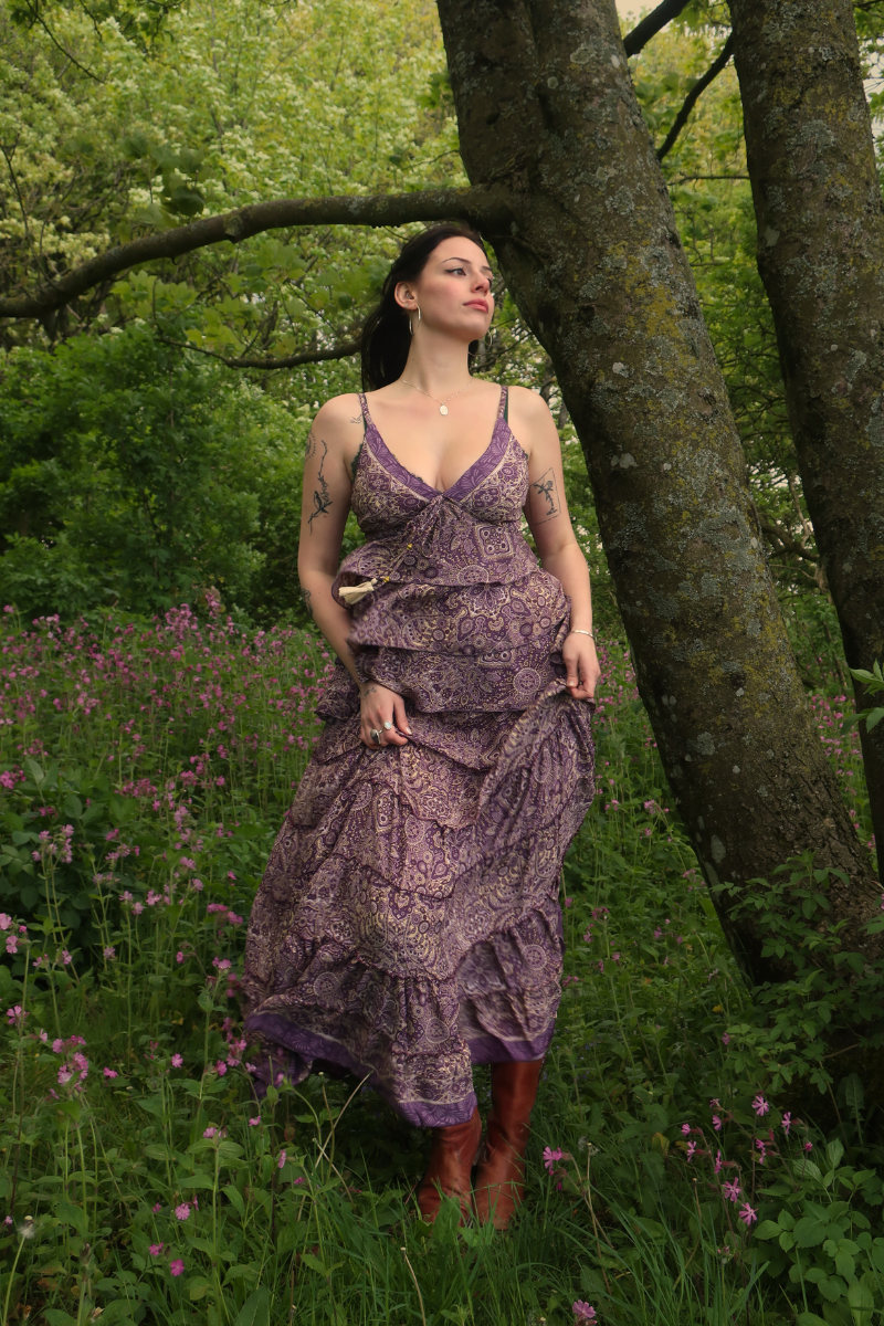 Maisie Maxi Skirt in Joplin Purple Mandala